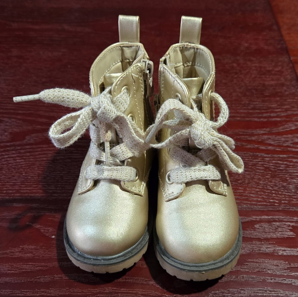 Cat And Jack Giovanna Metallic Combat Boots